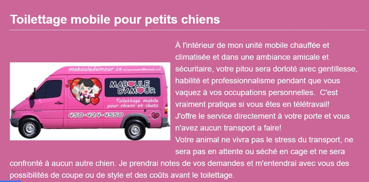 Images Maboule d'Amour Services Mobile