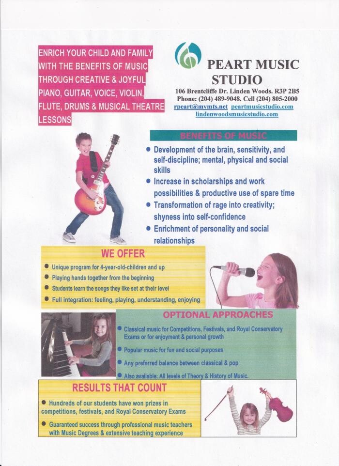 Images Rosemarie Peart Music Studio