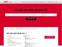 Website Screenshot Avis Car Rental