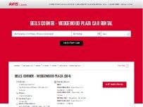 Website Screenshot Avis Car Rental