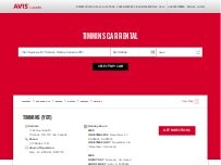 Website Screenshot Avis Car Rental