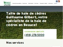 Website Screenshot Taille de haie de cèdres Guillaume Gilbert