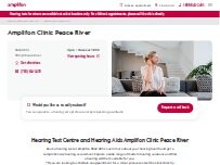 Website Screenshot Amplifon Clinic Peace River