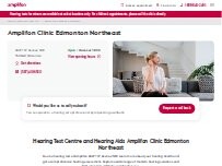 Website Screenshot Amplifon Clinic Edmonton Northeast