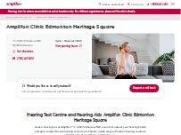 Website Screenshot Amplifon Clinic Edmonton Heritage Square