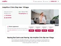 Website Screenshot Amplifon Clinic Bayview Village