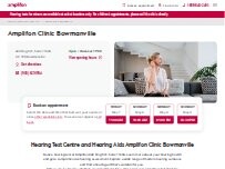 Website Screenshot Amplifon Clinic Bowmanville