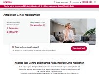 Website Screenshot Amplifon Clinic Haliburton