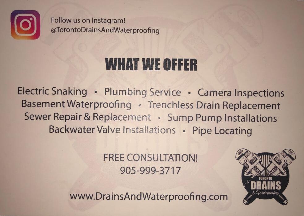 Images Toronto Drains & Waterproofing Corporation