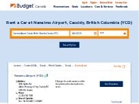 Website Screenshot Budget Car Rental