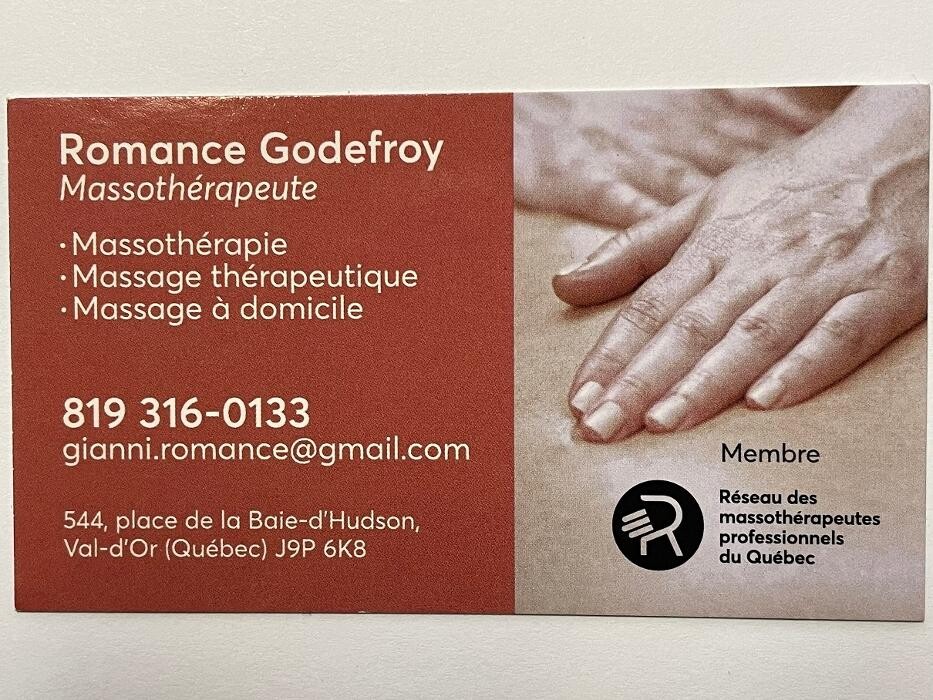 Images Massothérapeute Romance Godefroy