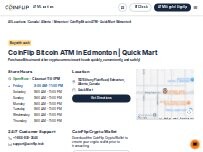 Website Screenshot CoinFlip Bitcoin ATM - Quick Mart (Edmonton)