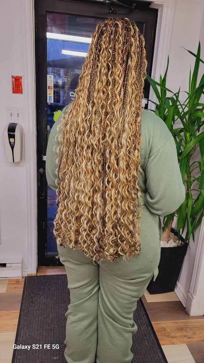 Images Francine cheveux d'or, tresses africaines