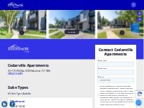 Website Screenshot Cedarville Apartments