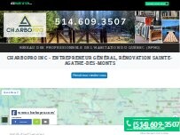 Website Screenshot Charbopro Inc - Entrepreneur Général, Rénovation Sainte-Agathe-des-Monts