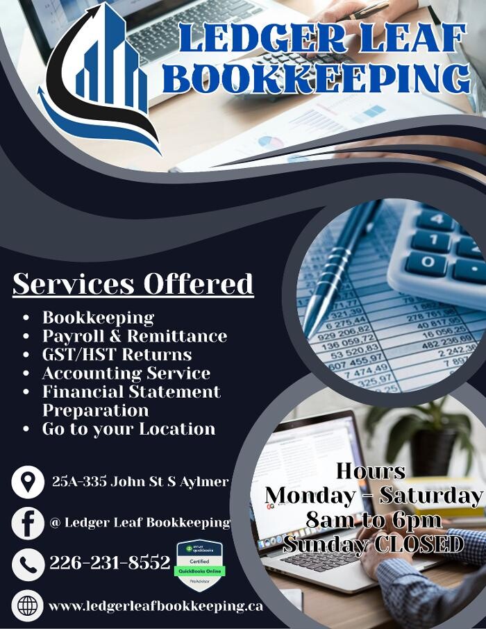 Images Ledger Leaf Bookkeeping and Tax Service