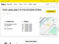 Website Screenshot Fido (Available in the Rogers Store)