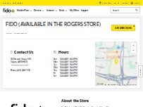 Website Screenshot Fido (Available in the Rogers store)