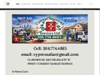 Website Screenshot Cypress Advanced First Aid Services