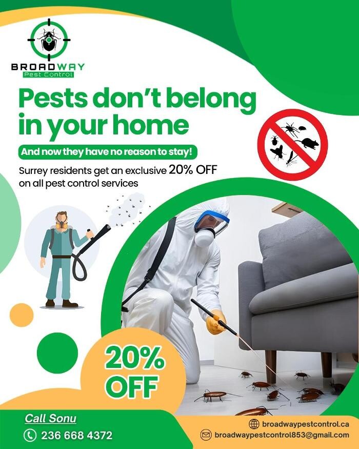 Images Broadway Pest Control - Best Pest Control Service in Surrey | Exterminator, Rodent Control & Pest Control Surrey BC