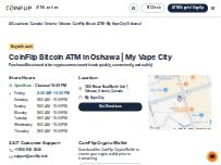 Website Screenshot CoinFlip Bitcoin ATM - My Vape City (Oshawa)