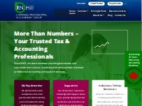 Website Screenshot R N Hill Chartered Professional Accountant Group Inc
