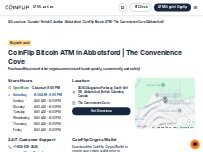 Website Screenshot CoinFlip Bitcoin ATM - The Convenience Cove (Abbotsford)