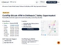 Website Screenshot CoinFlip Bitcoin ATM - Valley Supermarket (Chilliwack)