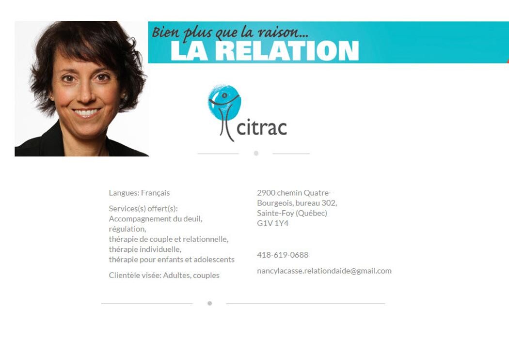 Images Nancy Lacasse Thérapeute en Relation d'Aide