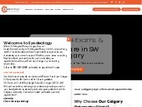 Website Screenshot Eyedeology Optometrist SW Calgary