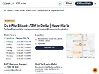 Website Screenshot CoinFlip Bitcoin ATM - Vape Mafia (Delta)