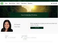 Website Screenshot TD Bank Private Banking - Kim Simpson