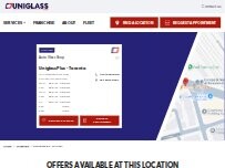 Website Screenshot UniglassPlus - Toronto