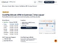 Website Screenshot CoinFlip Bitcoin ATM - Vivo Liquor (Camrose)