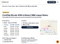 Website Screenshot CoinFlip Bitcoin ATM - MM Liquor Nisku (Nisku)