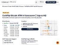 Website Screenshot CoinFlip Bitcoin ATM - Vapes HQ (Vancouver)