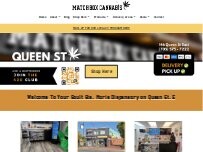 Website Screenshot Matchbox Cannabis - Sault Ste Marie Dispensary