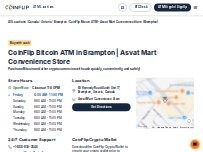 Website Screenshot CoinFlip Bitcoin ATM - Asvat Mart Convenience Store (Brampton)