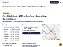 Website Screenshot CoinFlip Bitcoin ATM - Quick Stop Convenience (Renfrew)