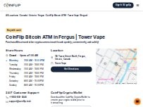 Website Screenshot CoinFlip Bitcoin ATM - Tower Vape (Fergus)