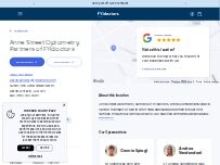 Website Screenshot Anne Street Optometry, Partners of FYidoctors