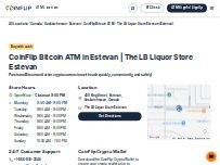 Website Screenshot CoinFlip Bitcoin ATM - The LB Liquor Store Estevan (Estevan)