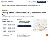 Website Screenshot CoinFlip Bitcoin ATM - Vape Shack Salmon Arm (Salmon Arm)