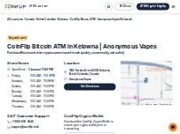 Website Screenshot CoinFlip Bitcoin ATM - Anonymous Vapes (Kelowna)