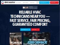 Website Screenshot Metropolitan Heating & Air Conditioning