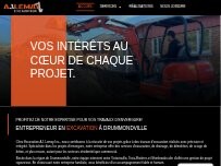 Website Screenshot Excavation AJ. Lemay Inc.