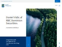 Website Screenshot Daniel Vidic - RBC Dominion Securities Inc.