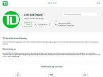 Website Screenshot Shri Balijepalli - TD Account Manager Small Business
