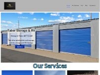 Website Screenshot Taber Storage and RV