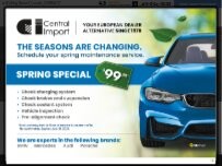 Website Screenshot Central Import - Automotive Repair & Tire Shop